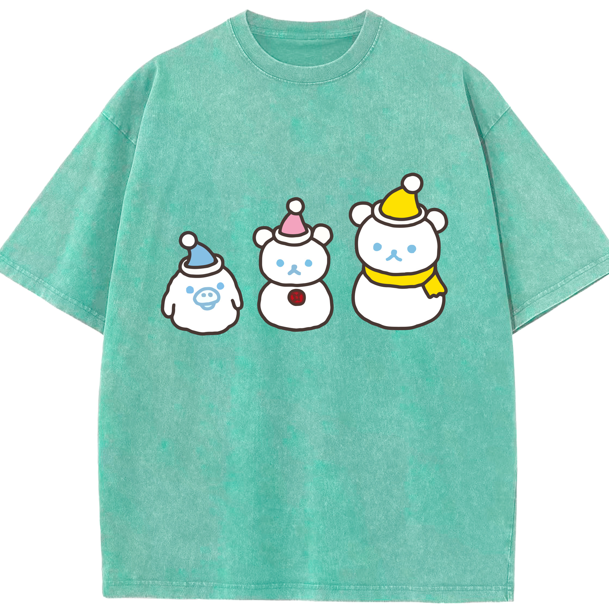 （画像用） リラックマ リラックマ キイロイトリ Rilakkuma Korilakkuma Kiiroitori 綿100% ヴィンテージ風 半袖Tシャツ（フロントプリント）
